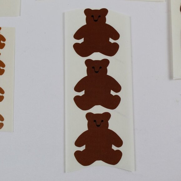 Vintage LOT 1980's Mrs Grossman's Stickers Teddy Bear Paw Print - Picture 9 of 13